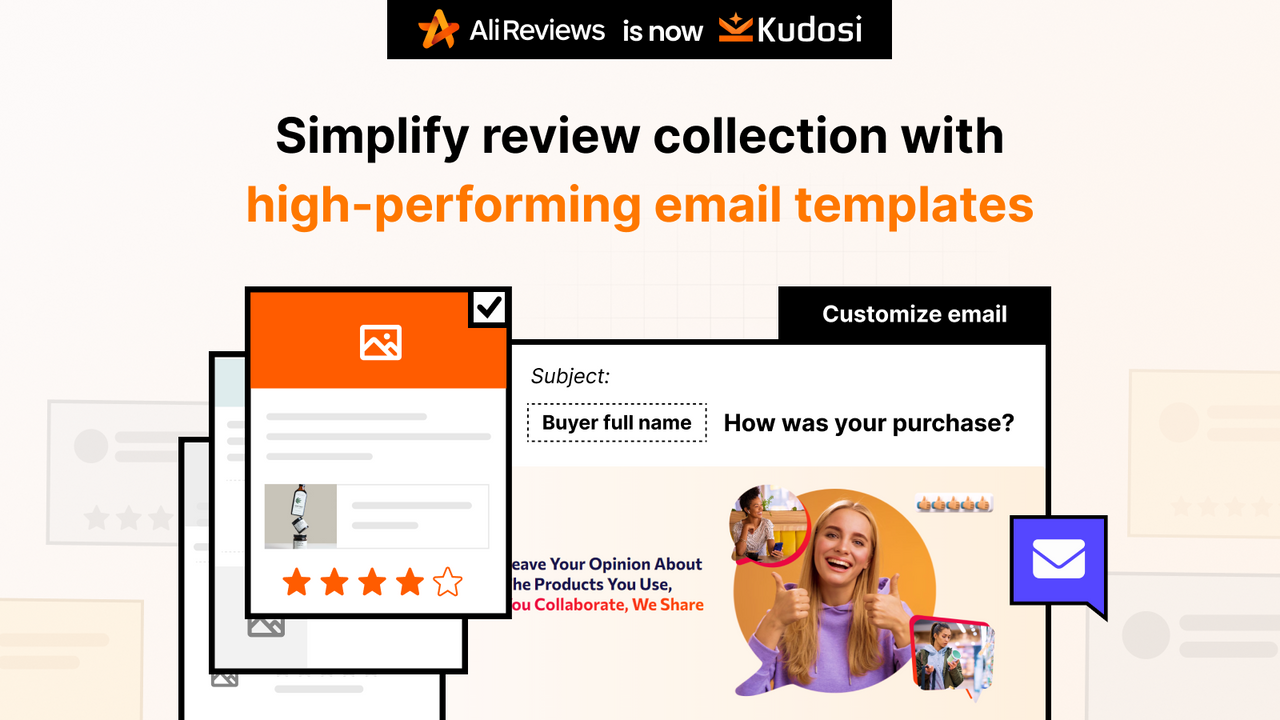 Kudosi - Ali Reviews collect reviews via email templates