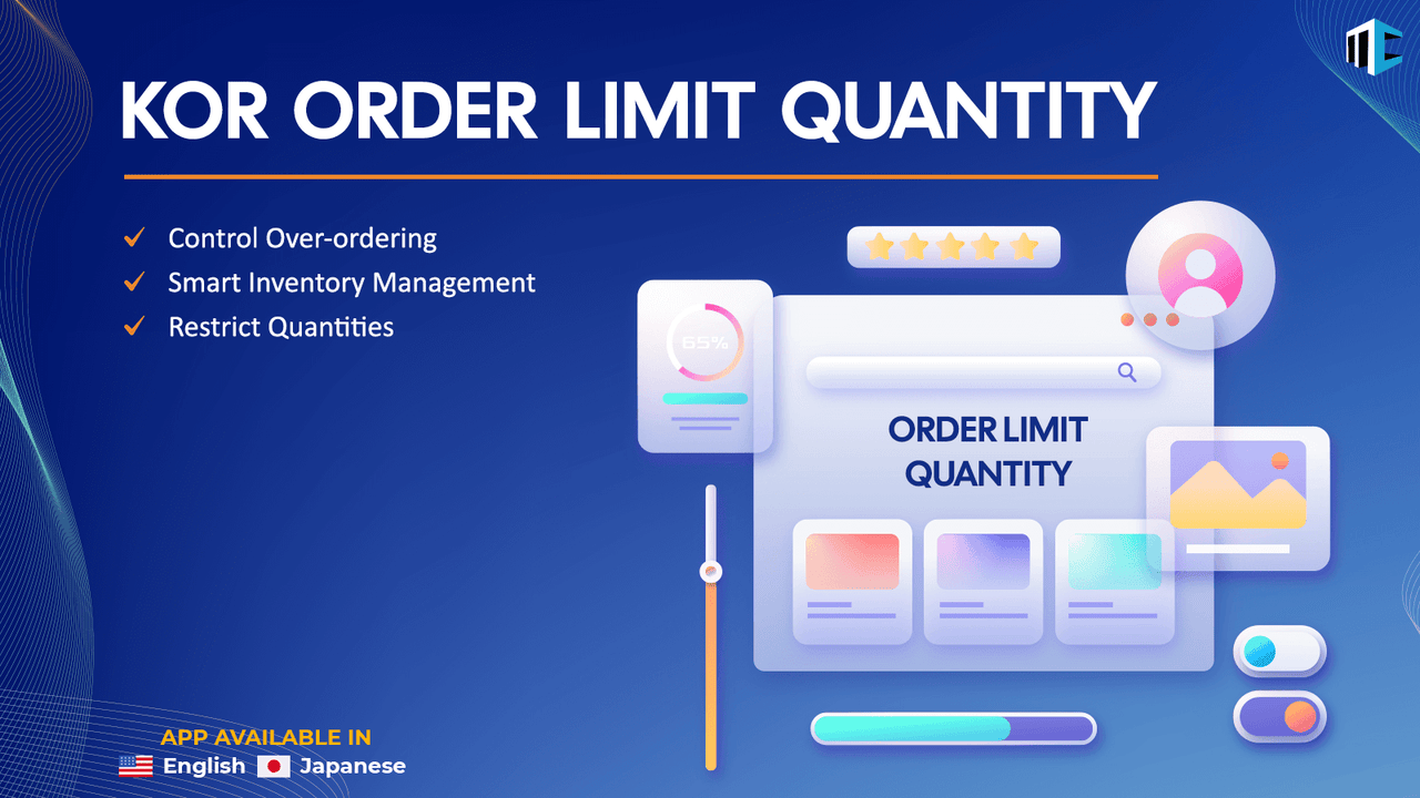 KOR Order Limit Quantity Shopify App