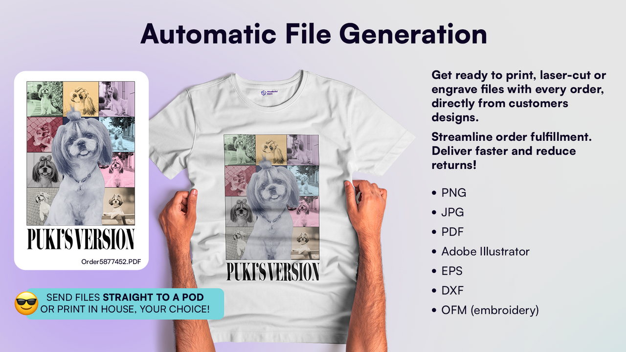 Automatic File Generation - Customily Product Customizer