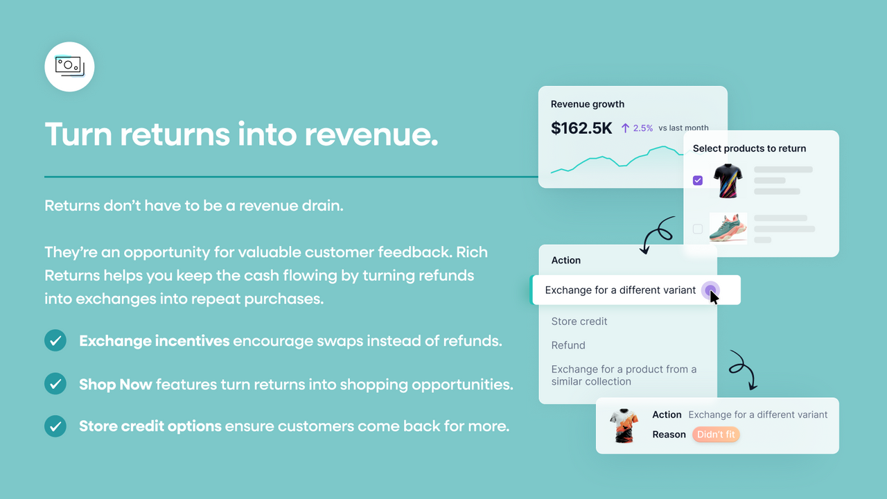 Retain revenue with exchange incentives & flexible store credit