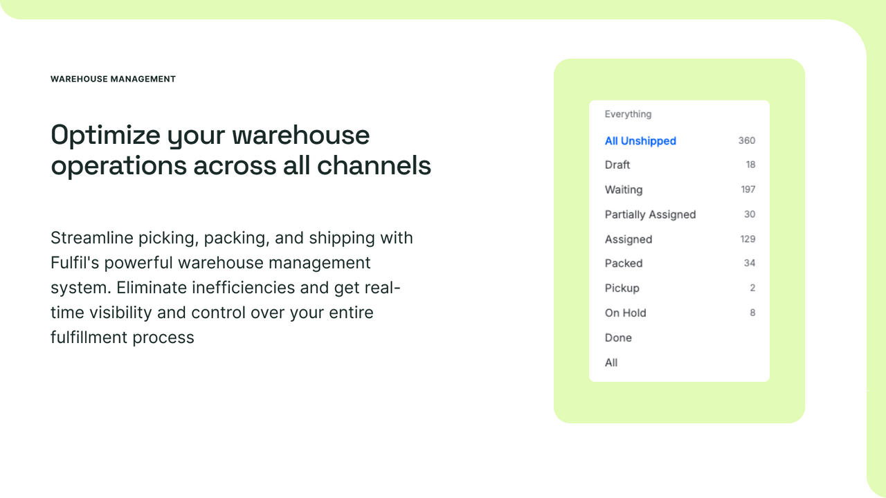 Optimize your warehouse operations across all channels