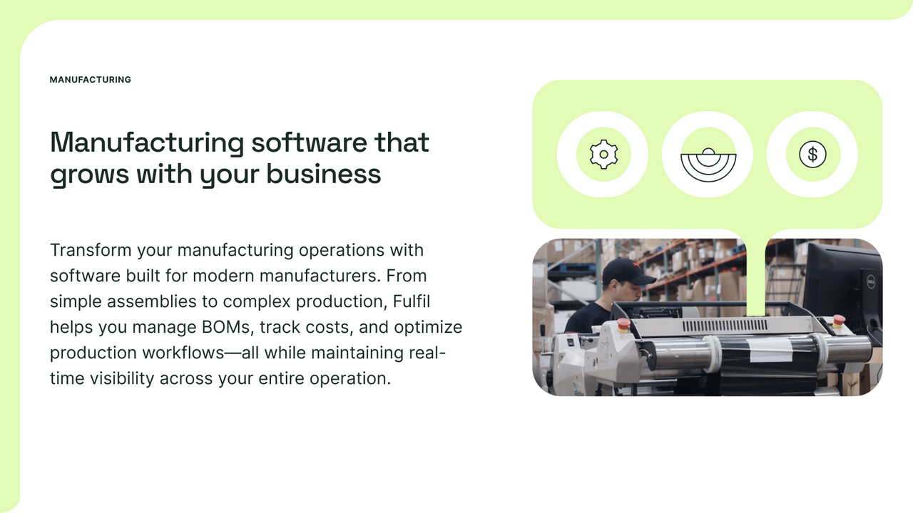 Manufacturing software that grows with your business