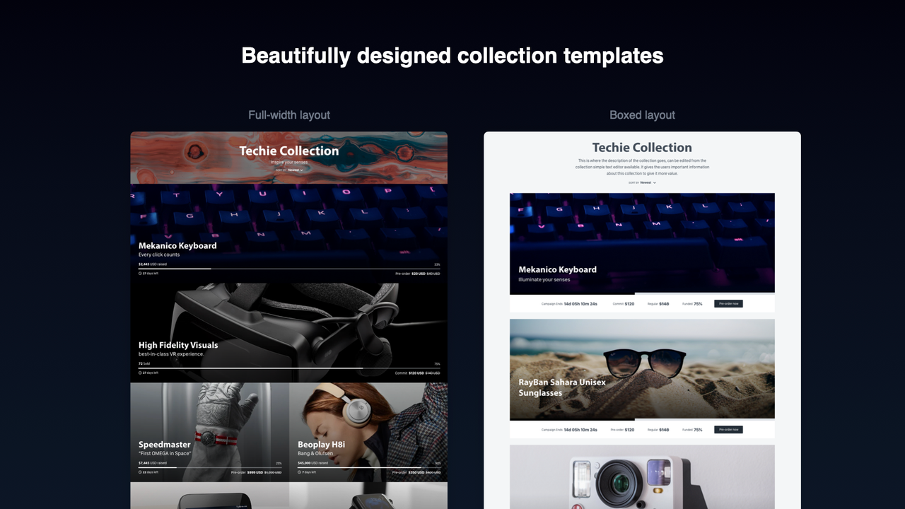 Beautifully designed & responsive collection theme templates.