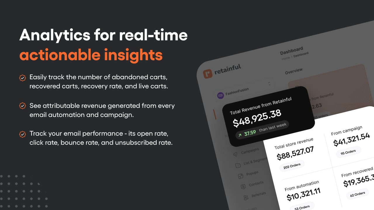 Analytics for real time actionable insights