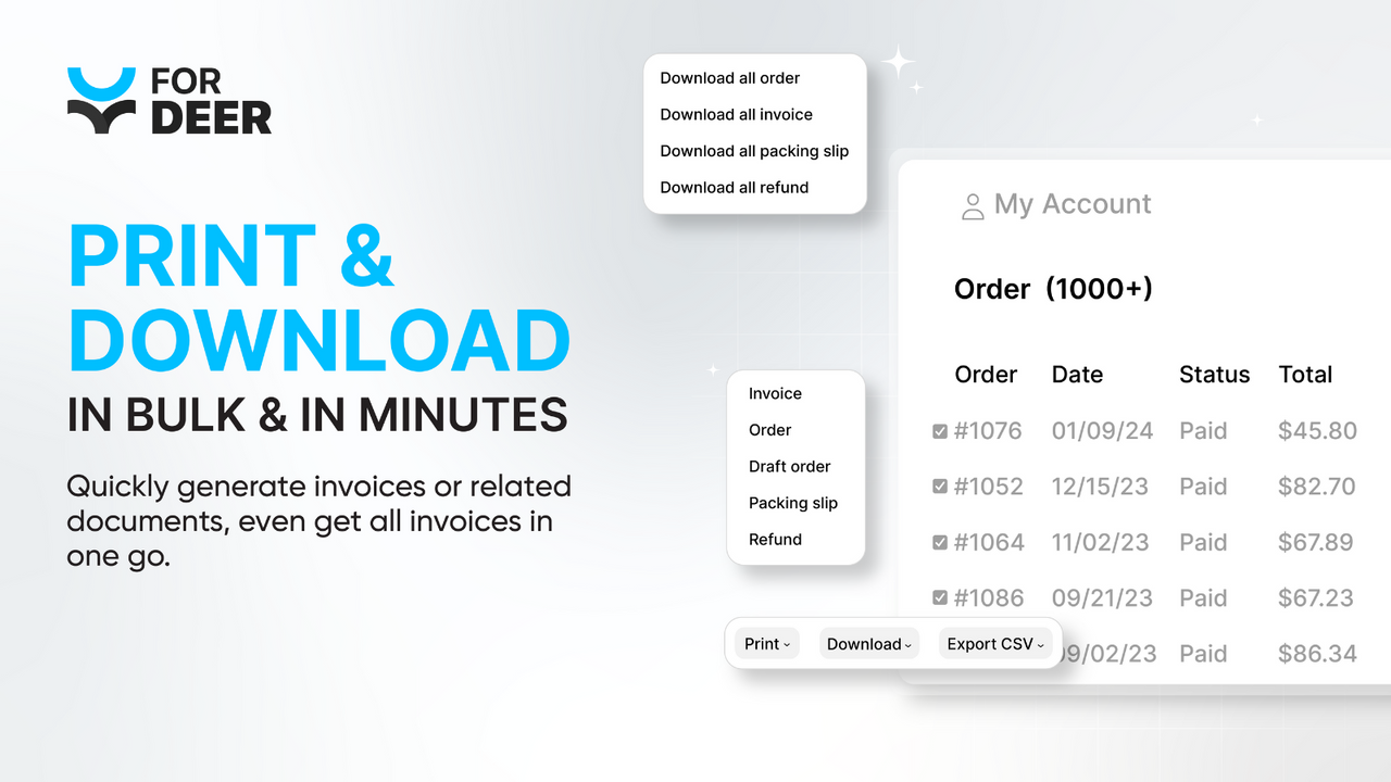 Download & Print Effortlessly Invoice