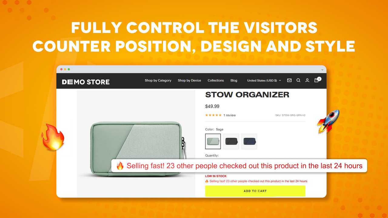 Contador Product Visitors Counter shows live view in a store