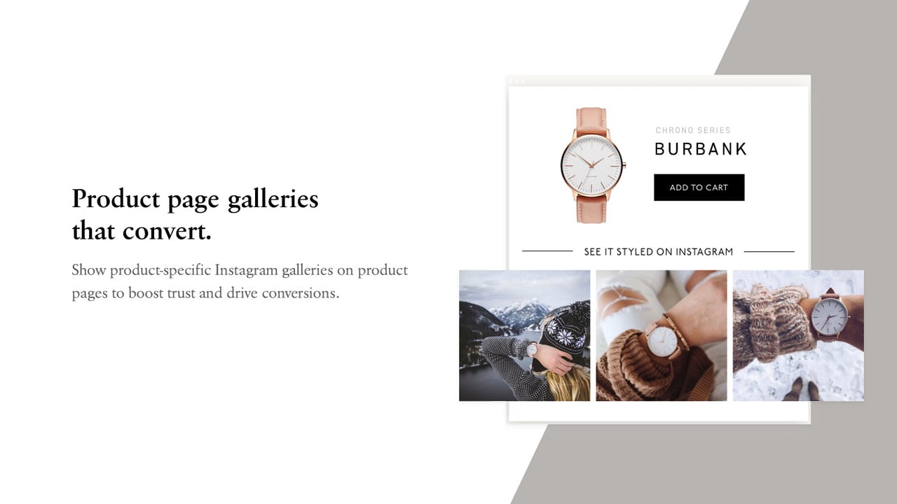 Product Page Shoppable Instagram Galleries