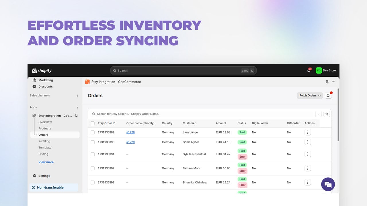 Effortless Inventory and Order Syncing