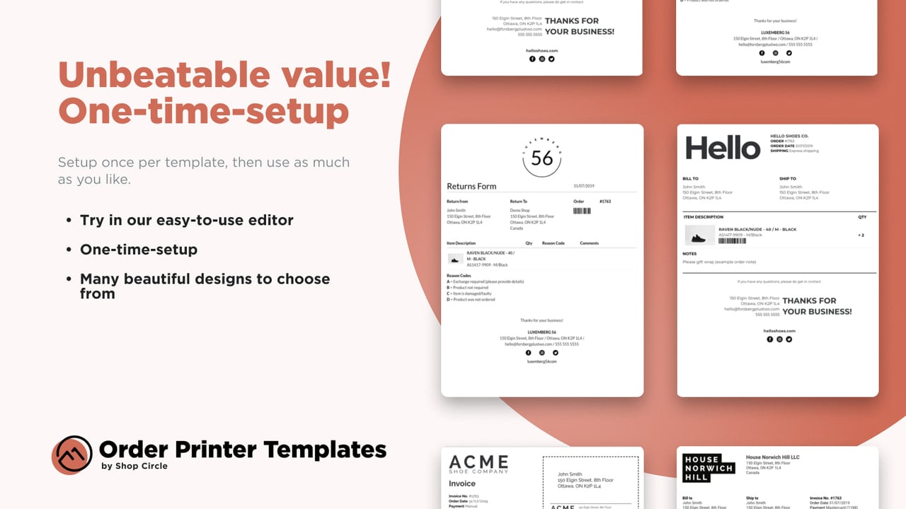 Setup once for your template, then use as much as you like.