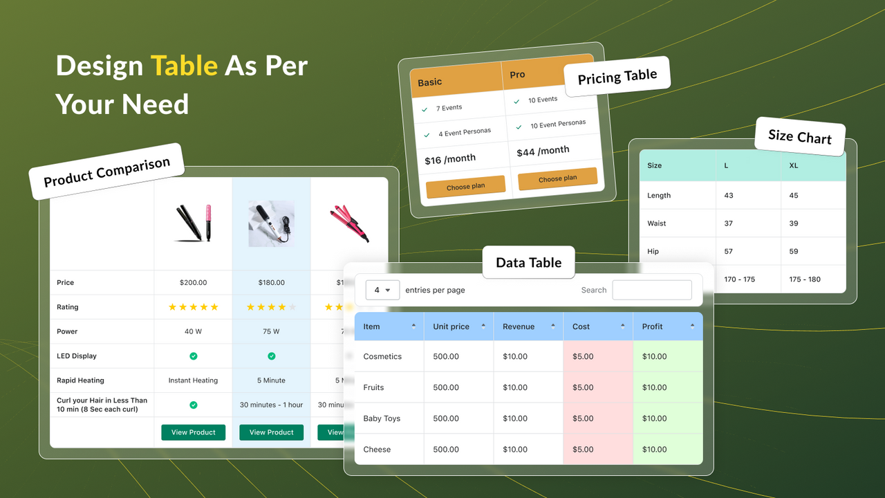 TablePress ‑ Data Tables