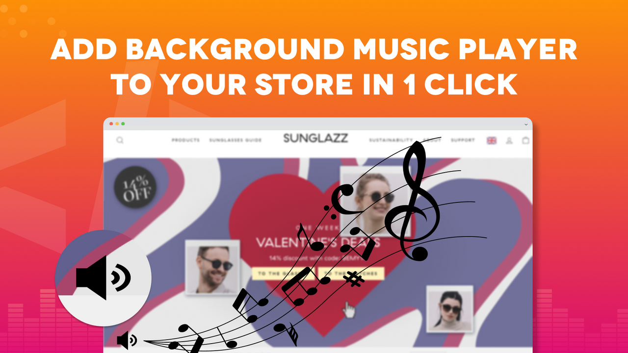 Play your own background music/audio/song in your store