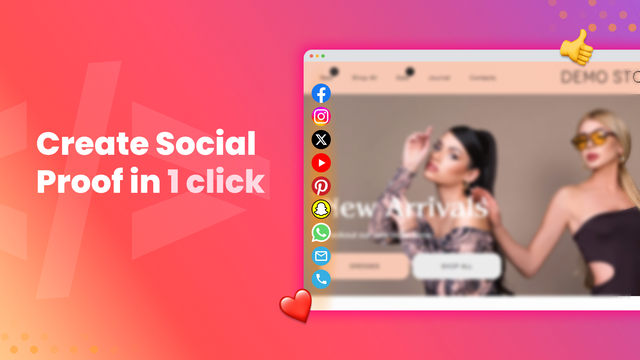 Social Bar: Social Media Icons