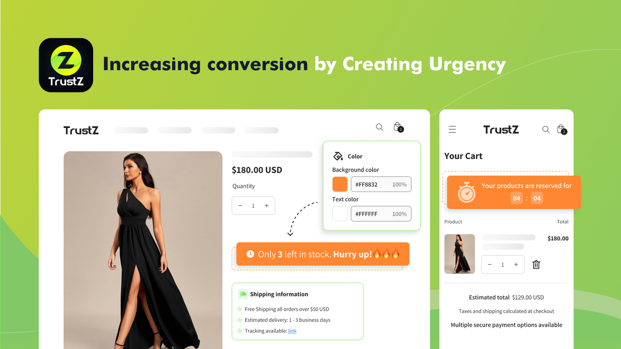 Countdown timer bar triggers urgency to boost conversions