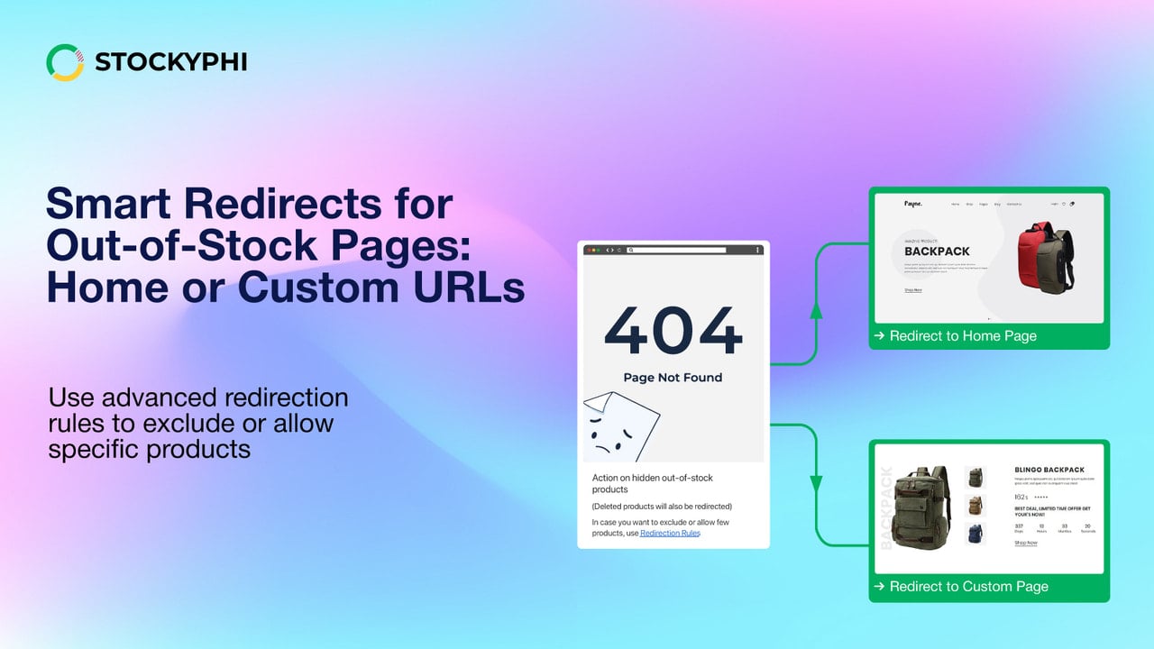 Smart Redirects for Out-of-Stock Pages: Home or Custom URL's