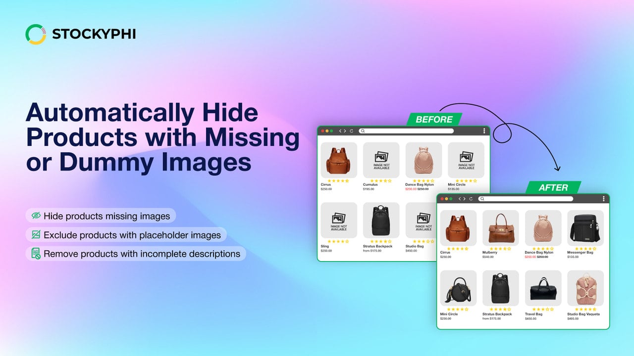 Automatically Hide Products with Missing or Dummy Images