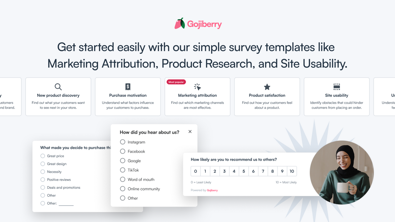 Get started easily with our simple survey templates