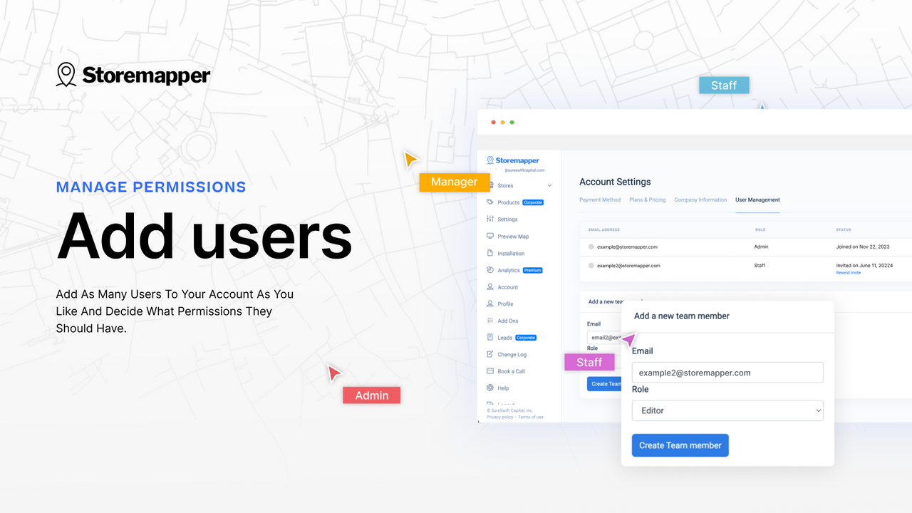 Store Locator Multiple Users