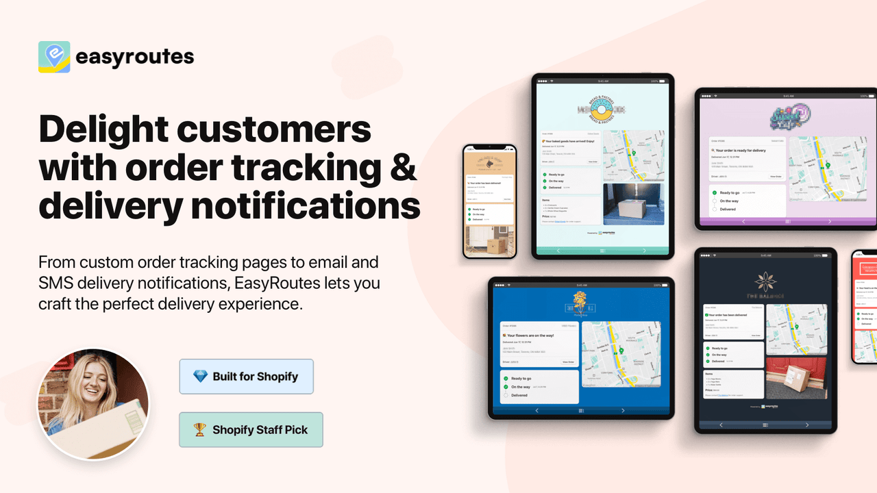 Delight customers with order tracking & delivery notifications.