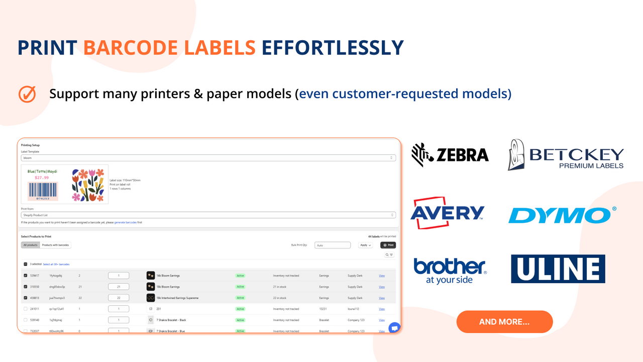 Print barcode label effortlessly