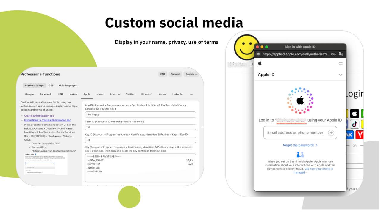 Customize social media