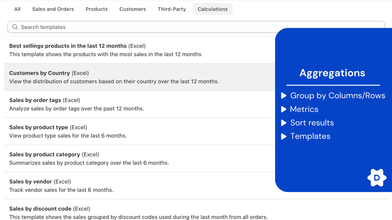 Aggregations and Templates