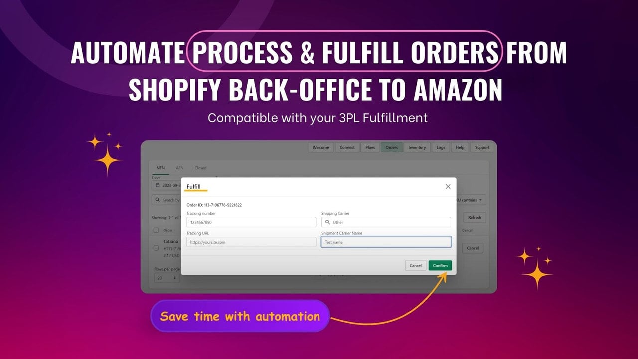 Automate order fulfillment from Shopify to Amazon seamlessly.