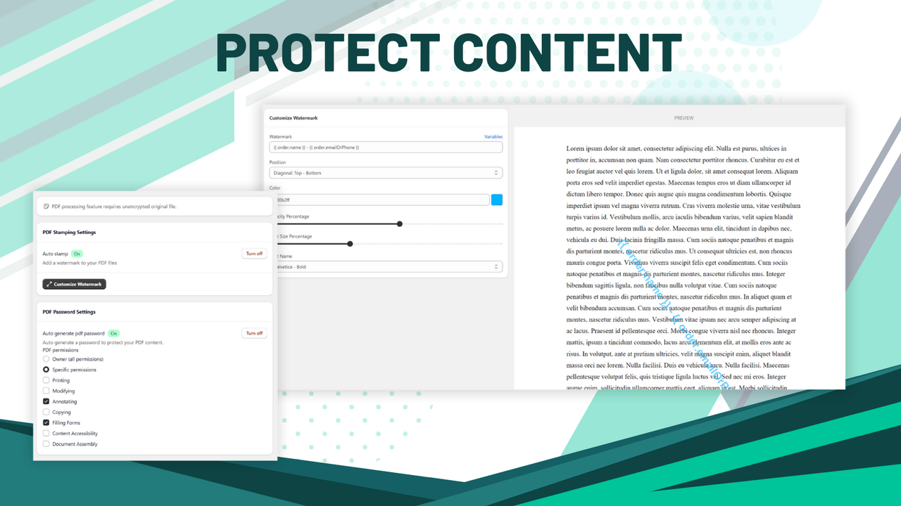 Customize PDFs stamping design easily.