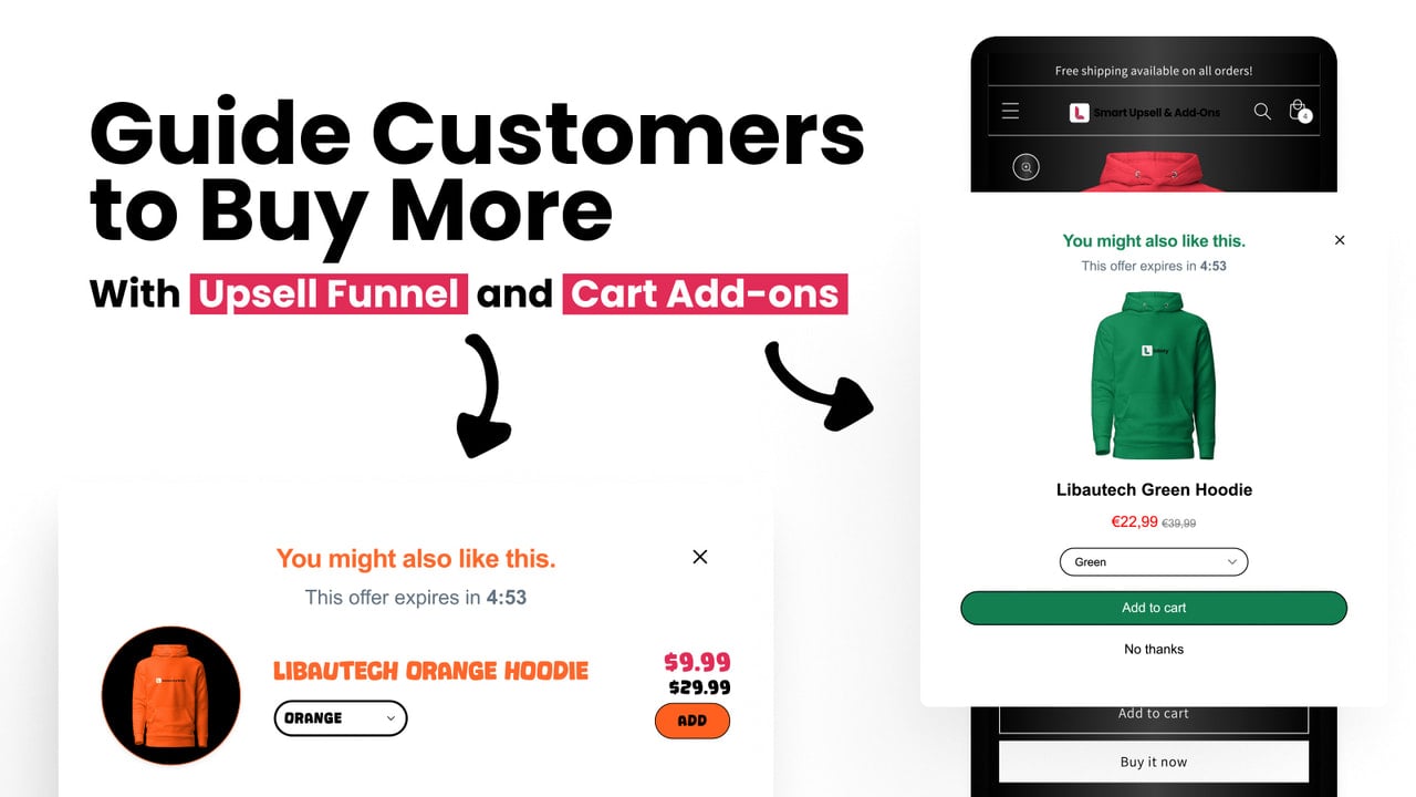 Cart Add-ons And Upsell Funnel Offers