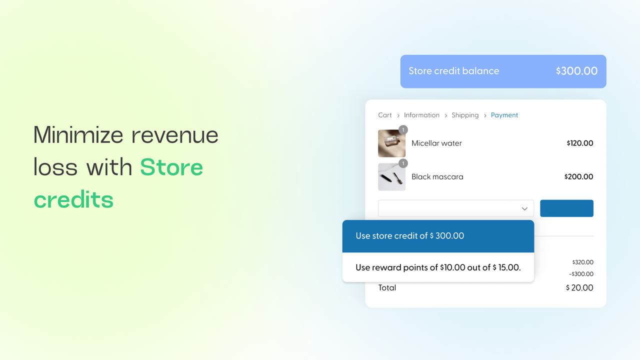 Manage refunds with store credits