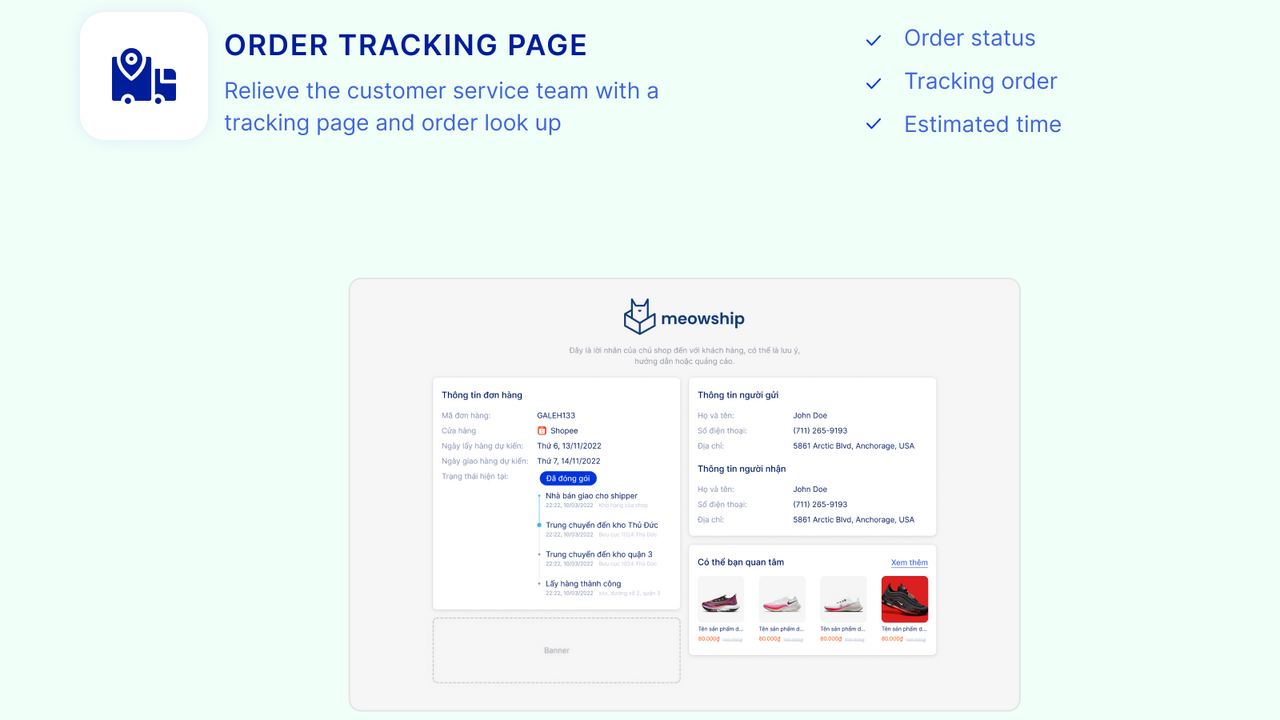 Shipments notification