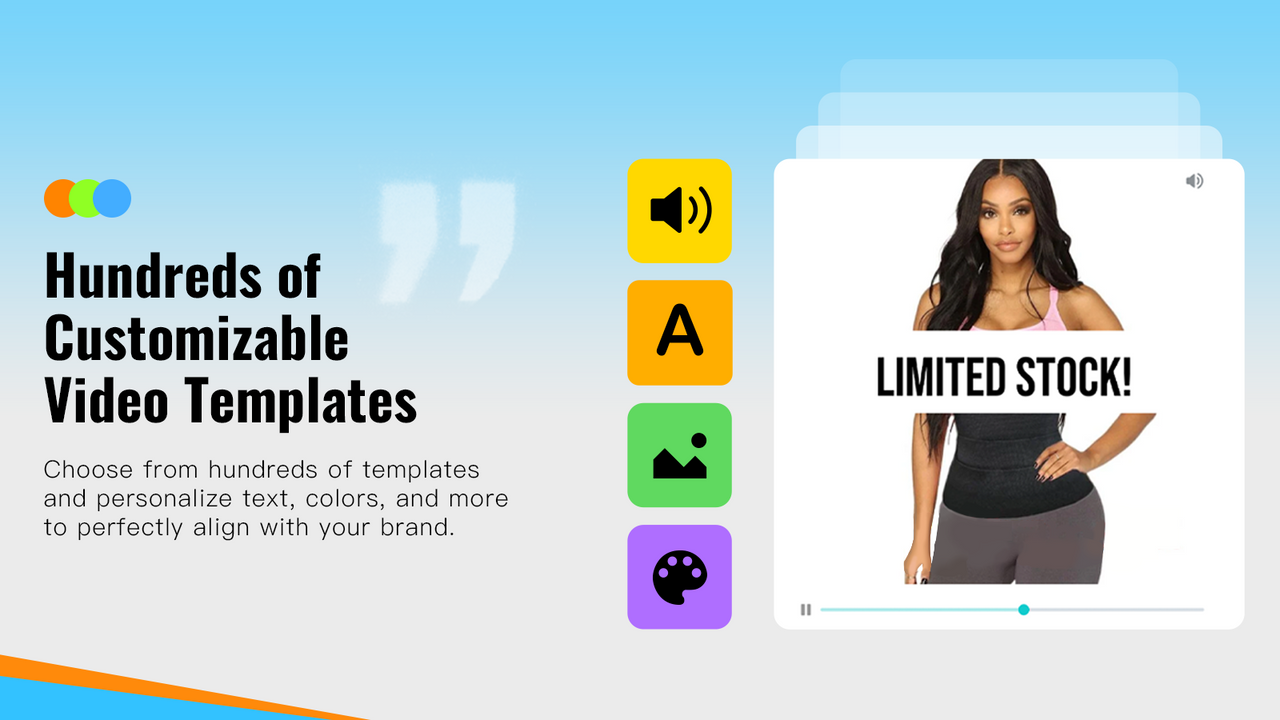 Customizable templates, personalize text, colors with branding