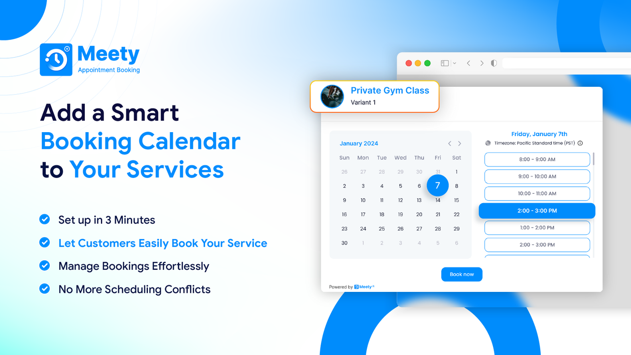 Meety: Appointment Booking App