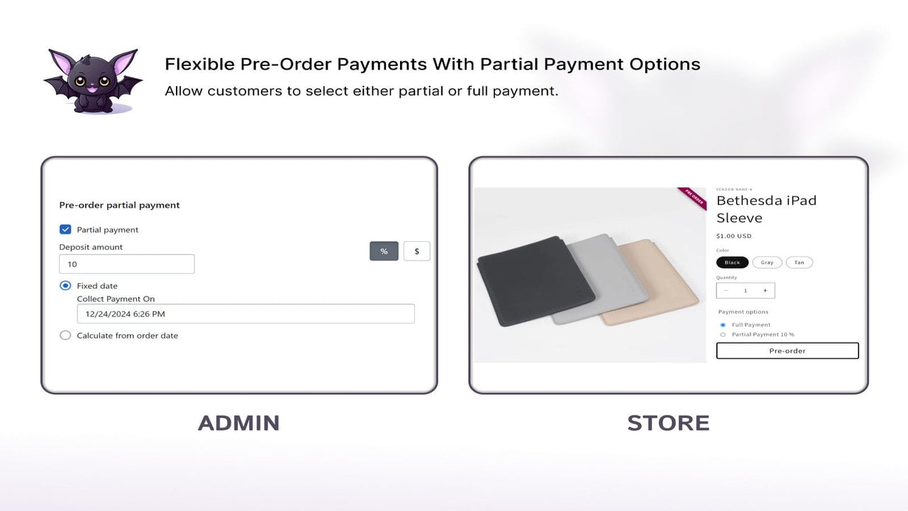 PARTIAL PAYMENT OPTIONS