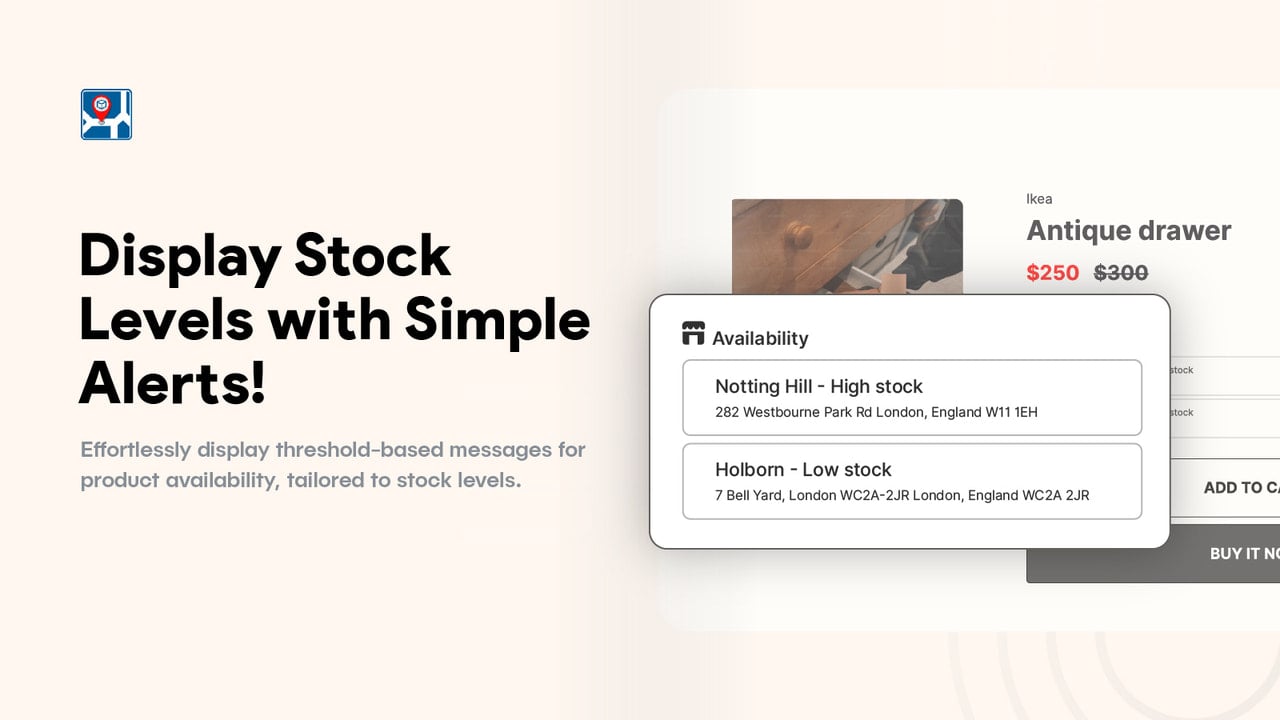 High stock/Low stock message on Product Page - Desktop