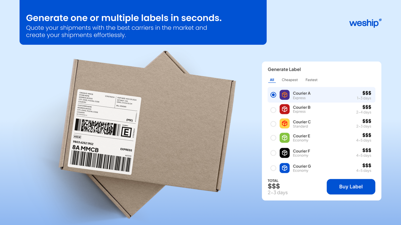 Generate one or multiple labels in seconds